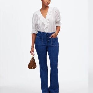 Madewell Curvy Flea Market Flare Jeans in Enola Wash